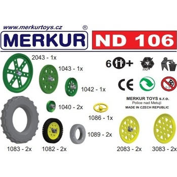 Merkur ND 106 Kola a pneumatiky 16ks