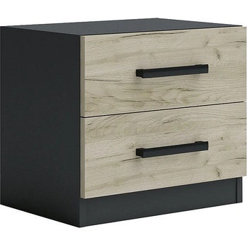 Голд - Аполо Нощно шкафче МОКА антрацит / сив крафт