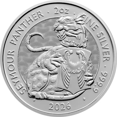 The Royal Tudor Beasts Strieborná minca The Seymour Panther 2026 2 oz