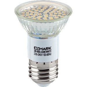 ELMARK Led ЛАМПА led60 smd3528 3w e27 230v ТОПЛО БЯЛ (99led414)