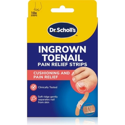 Scholl Dr. Scholl's Ingrown Toenail Pain Relief Strips náplasti proti zarastaniu nechtov 10 ks