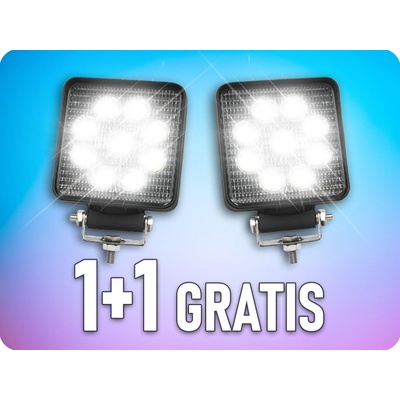 TruckLED Led Epistar Pracovní Světlo, Hranaté, 27W, 2200 Lm, 12/24V, Ip67, 1+1 zdarma! [L0077S] | Zboží Auto