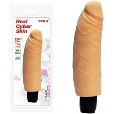 Пенис вибратор от кибер кожа, супер изработка, 25см. - Super Vibe (CHARM00075)