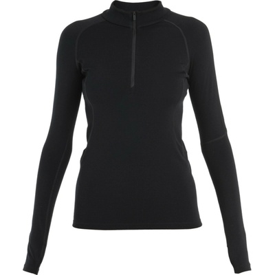 Icebreaker Funkčné tričko dámske 300 MerinoFine Polar LS Half Zip black