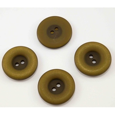 Dierkový gombík - hnedá metalíza - priemer 1,5 cm