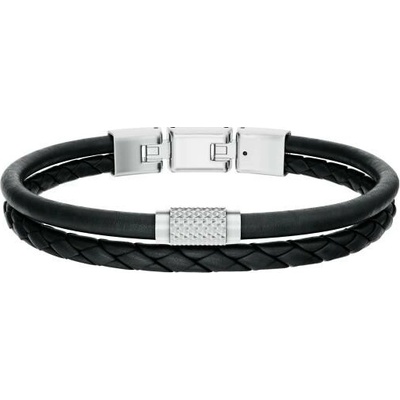 Fossil Kožený dvojitý náramek pro muže JF04989040