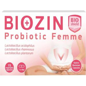 BioShield Biozin Probiotic Femme, 15 веге капсули, BioShield