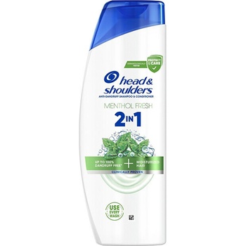 Head & Shoulders Menthol Fresh 2in1 šampon a kondicionér 2 v 1 proti lupům 625 ml