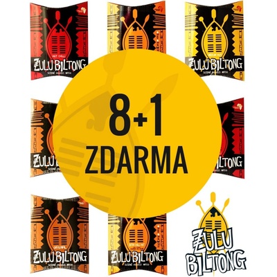 Zulu Biltong mix hovězí sušené maso 9 x 25 g