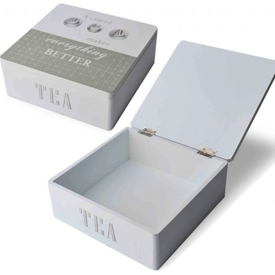 Affek design MX9827 Krabička na čaj s ozdobným vekom 18x18x7 cm