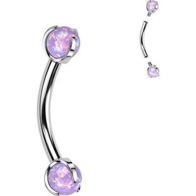 S4U Piercing do obočí TITAN opál (fialová) TIT1279-OP38