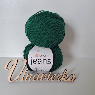 YarnArt Jeans 92 zelená tmavá