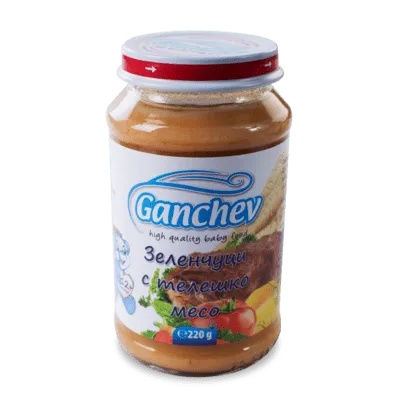 Ганчев пюре Зеленчуци с телешко месо 12м+