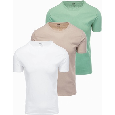 Ombre Clothing Мъжка тениска без щампа - микс 3 бр Z29 Ombre Clothing Ombre Clothing | Zelen | МЪЖЕ | S