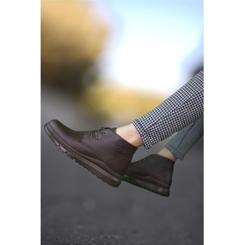 Riccon Мъжки боти с връзки 0012652 - Кафяви #402581 (402581_Тъмно кафяв)