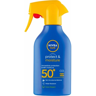 Nivea Sun Protect & Moisture hydratační spray na opalování SPF50+ 270 ml