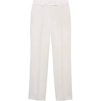 MANGO Панталон с ръб 'Niza' бяло, размер 34