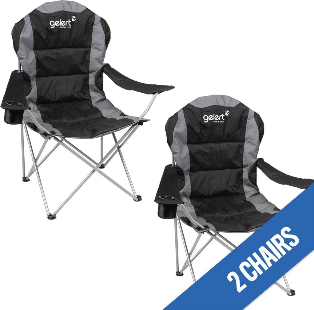 Gelert Deluxe Camping Chair Blk Charcoal x2 Heureka.cz