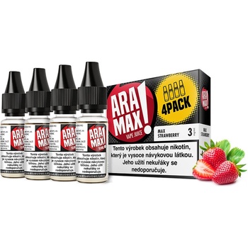 Aramax Max Strawberry 4 x 10 ml 12 mg