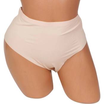 Телесна бикина макси с рипсен ефект