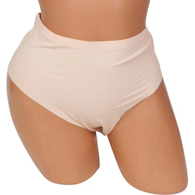 Телесна бикина макси с рипсен ефект