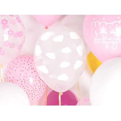 Party Deco SB14C 230 099 Balón Obláčik priehľadný matný 30cm