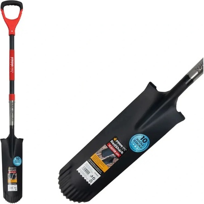 Rýľ Strend Pro Premium RedShark, úzky, drenážny, so sklolaminátovou násadou D 1280 mm, záruka 10 r.