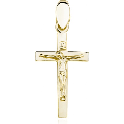 Ovilie Stříbrný přívěsek Zlatý Křížek Ježíš 3648