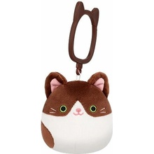 Přívěsek na klíče Squishmallows Tmavě hnědá kočka Glaudini