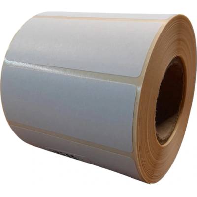 Papierová Etiketa 75 mm x 30 mm, Matný papier, Biela, Dutinka 40 mm, 1000 ks/kotúč, Permanentné lepidlo, Priemer kotúča 85 mm