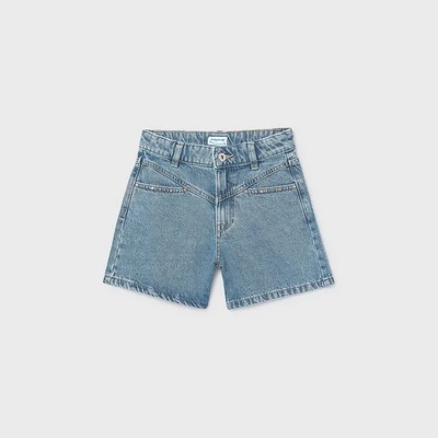 Mayoral Панталон къс дънков с капси в тъмен нюанс за момиче Mayoral