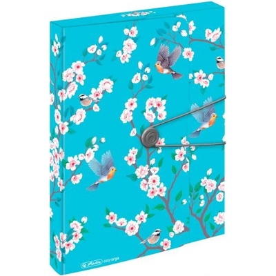 Herlitz Plastový box s gumičkou Ladylike A4 PP Vtáci