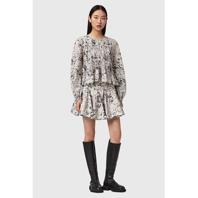 AllSaints блуза с волани дамска от вискоза MELANI (W001PE)