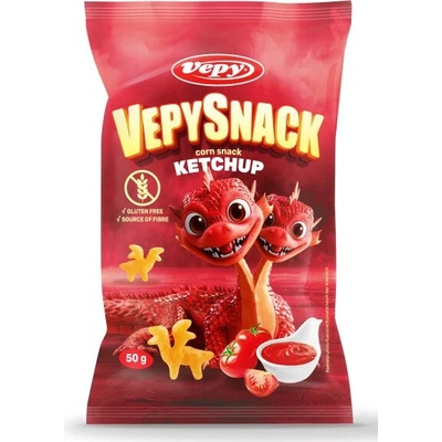 Vepy Vepsnack kukuričný snack s príchuťou kečupu 50 g