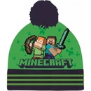 detská zimná čiapka s brmbolcom Minecraft