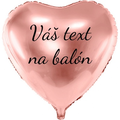 Personal PartyDeco Fóliový balón s textem Růžovovozlaté srdce 61 cm