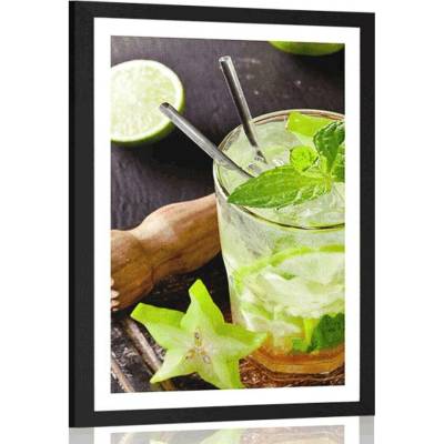 Plakát s paspartou lahodné Mojito - 60x90 no frame