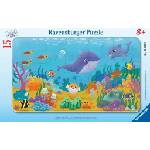 Ravensburger Детски пъзел Ravensburger от 15 части - Малки морски животни (7005632) - ozone