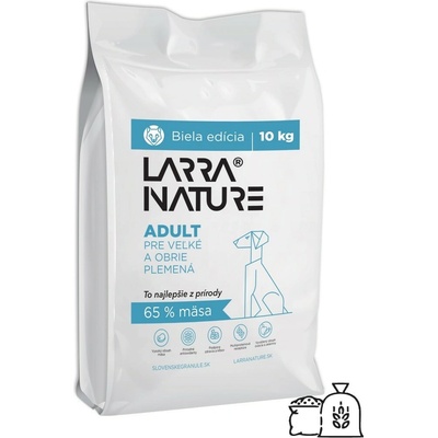 Larra Nature Biela Edícia Adult pre veľké a obrie plemená hovädzie & bravčové & morčacie 10 kg