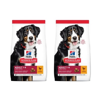 Hill's Science Plan granule pre dospelých psov veľkých plemien s kuracím 2 x 18 kg