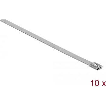 Delock Кабелни връзки от неръждаема стомана 400 x 7, 9 mm (H x W), 10 броя