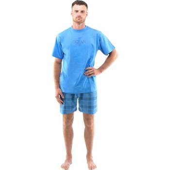 Gina 79136 pánské pyžamo krátké modré