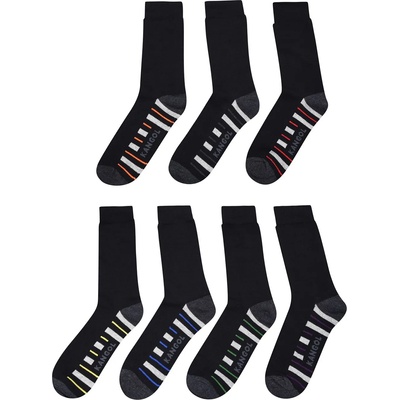 Kangol Мъжки чорапи Kangol Formal Socks 7 Pack Mens Plus - Grey Stri Sole