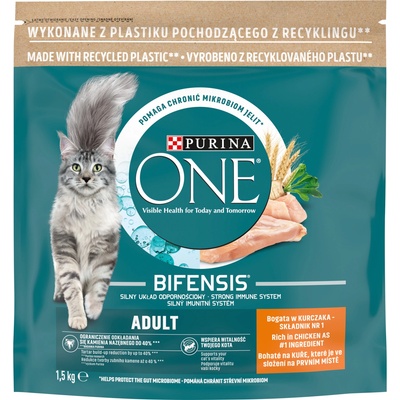 ONE Cat Adult Chicken Cat Food 1, 5 кг
