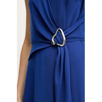 Morgan Рокля Morgan в синьо дълга разкроена RERTI (RERTI)