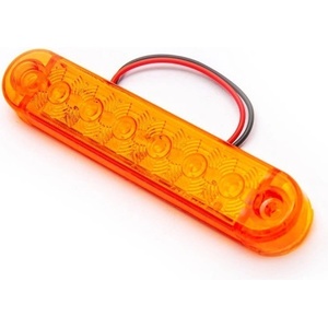  Габарит с рефлектори, жълт 6 LED FR0173S 12-24V 100mm