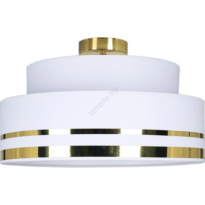 HEXE Плафон TAMI 1xE27/60W/230V Ø 40 см бял/златист (HX0275)