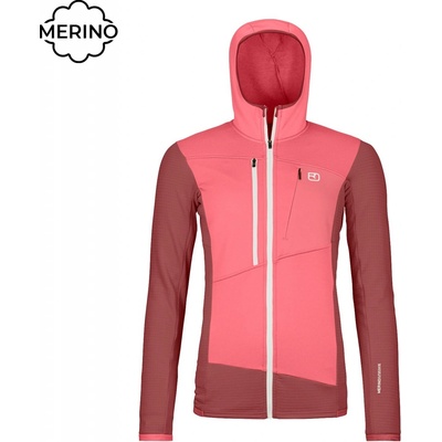Ortovox Fleece Grid Hoody W ružová