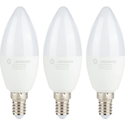 Ledvance Smart+ WIFI Sada LED světelných zdrojů, 4,9 W, 470 lm, RGB, teplá–studená bílá, E14, 3 ks