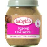 Babybio Био плодово пюре Babybio - Ябълки и кестени, 130 g (3288130510942) - baby